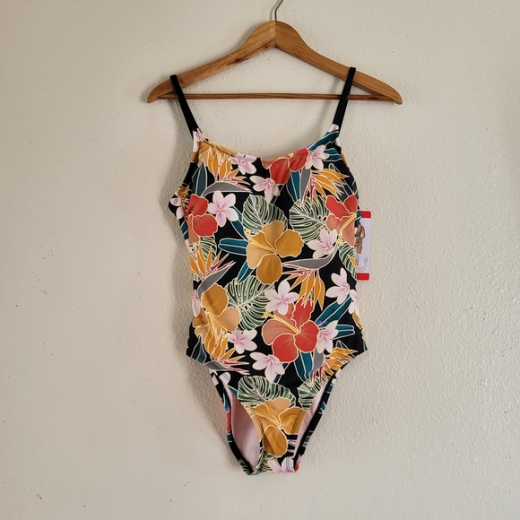 Hurley Women's One-piece Floral Swimsuit NWT. - Picture 2 of 9